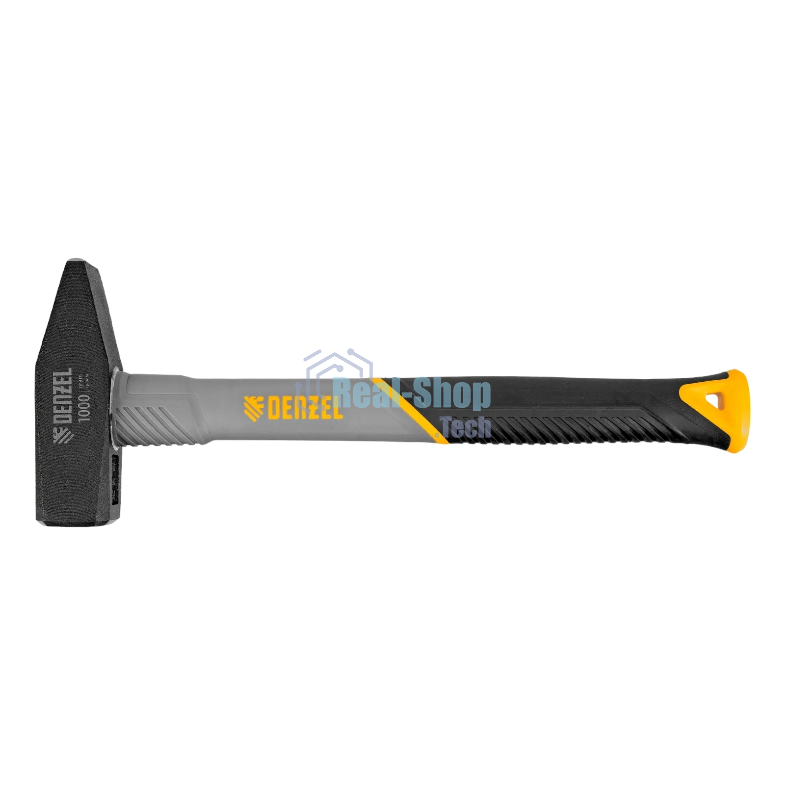 Молоток слесарный Denzel 1000 г, кованый, фибергласовая рукоятка c TPR покрытием