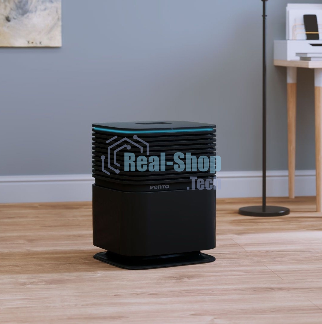 Мойка воздуха Venta AEROSTYLE LW74 черный, 90 м², 9 л, холодное испарение, без сменных фильтров, гигростат, ночной режим, 4 режима работы