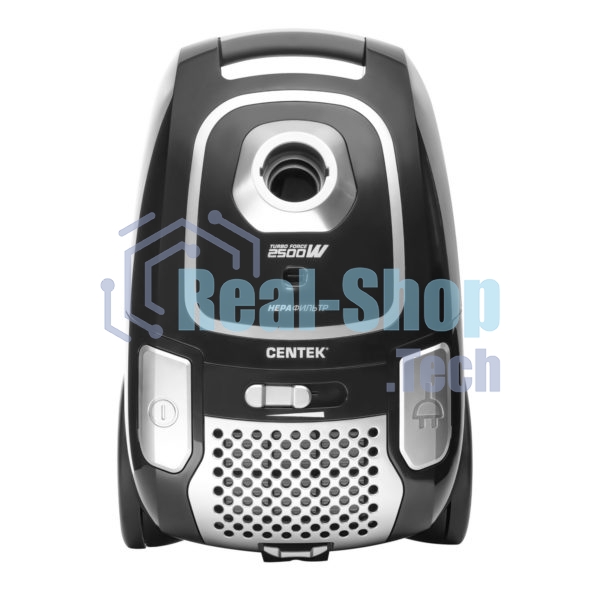 Пылесос Centek CT-2519 черный/хром, 500/2500 Вт, уборка сухая, пылесборник мешок, 4 л