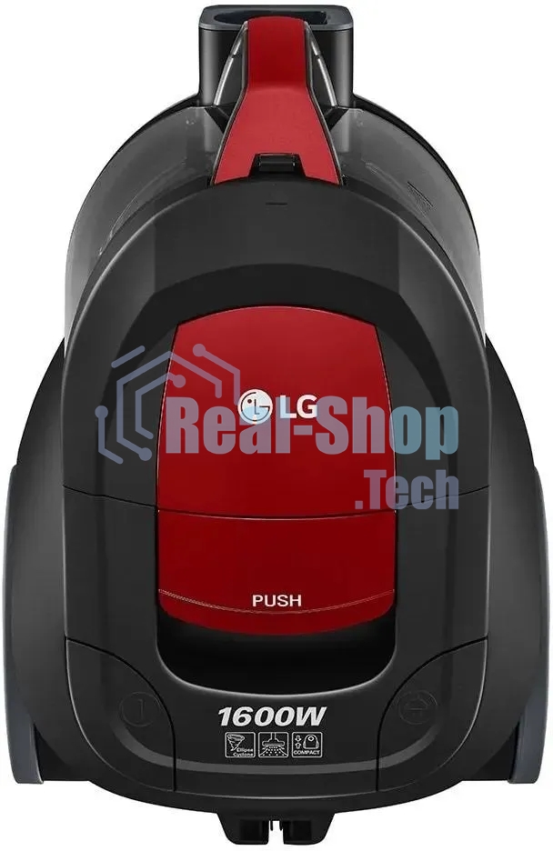 Пылесос LG VC5316NNTR черный/красный, 330/1600 Вт, уборка сухая, пылесборник контейнер 1.3 л