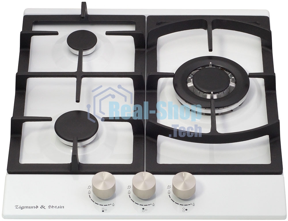 Газовая варочная панель Zigmund & Shtain G 14.4 W независимая, белый