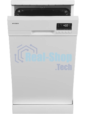 Посудомоечная машина Hyundai DF414, белый, 44.8 см, 9 компл., 49 дБ, класс A++