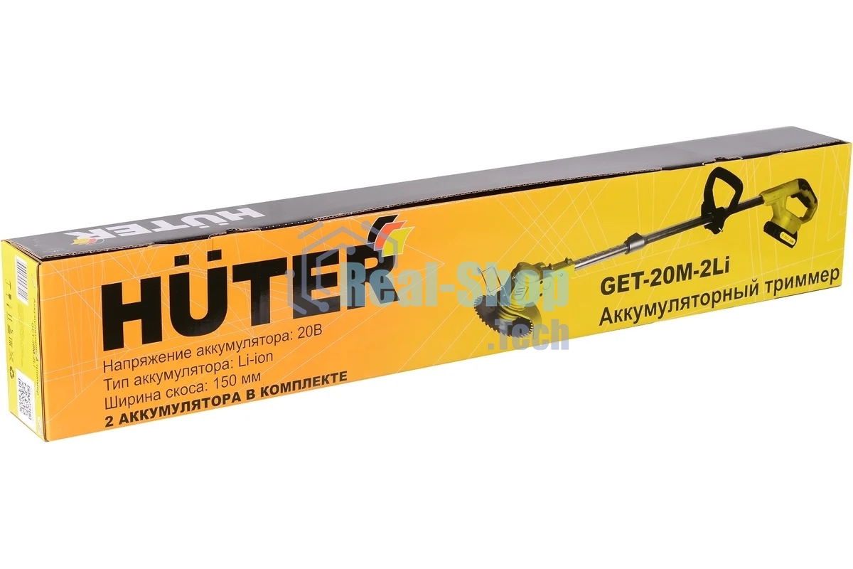 Триммер электрический Huter GET-20M-Li аккум. неразбор.штан. реж.эл.:леска/нож