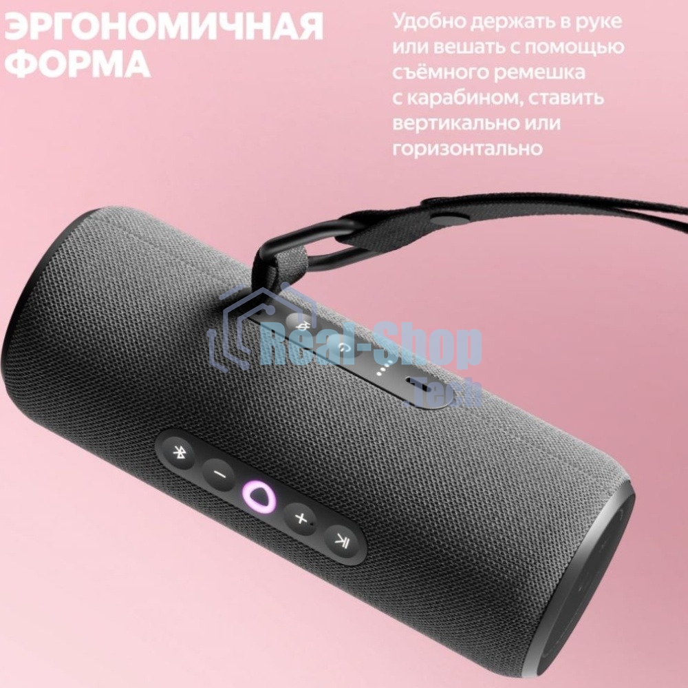 Умная колонка Яндекс Станция Стрит с Алисой, портативная, модель YNDX-00030GRY (серый)