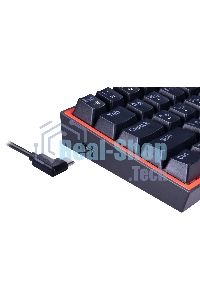 Клавиатура Redragon Fizz проводная, USB Type-A, чёрный/красный
