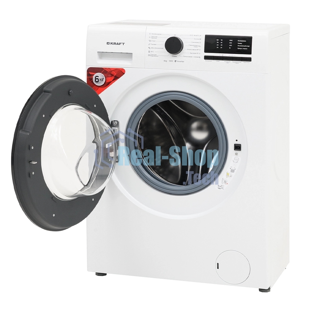 Стиральная машина Kraft KF-EN6106W белый, загрузка фронтальная 6 кг, 1000 об/мин, класс A+++