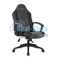 Кресло игровое Бюрократ Zombie Hero серый текстиль/эко.кожа крестов. пластик