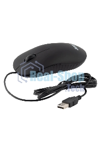 Мышь проводная Acer OMW122 черный, 1200 dpi, USB, кнопки - 3