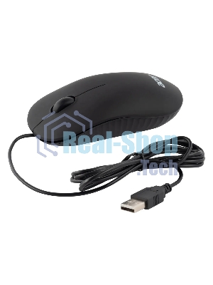 Мышь проводная Acer OMW122 черный, 1200 dpi, USB, кнопки - 3