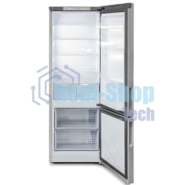 Холодильник Бирюса М6132 металлик двухкамерный 245/85л морозилка снизу, автоматическое