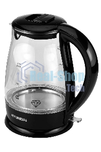 Чайник электрический Hyundai HYK-G2011 1.7л. 2200Вт черный (корпус: стекло)