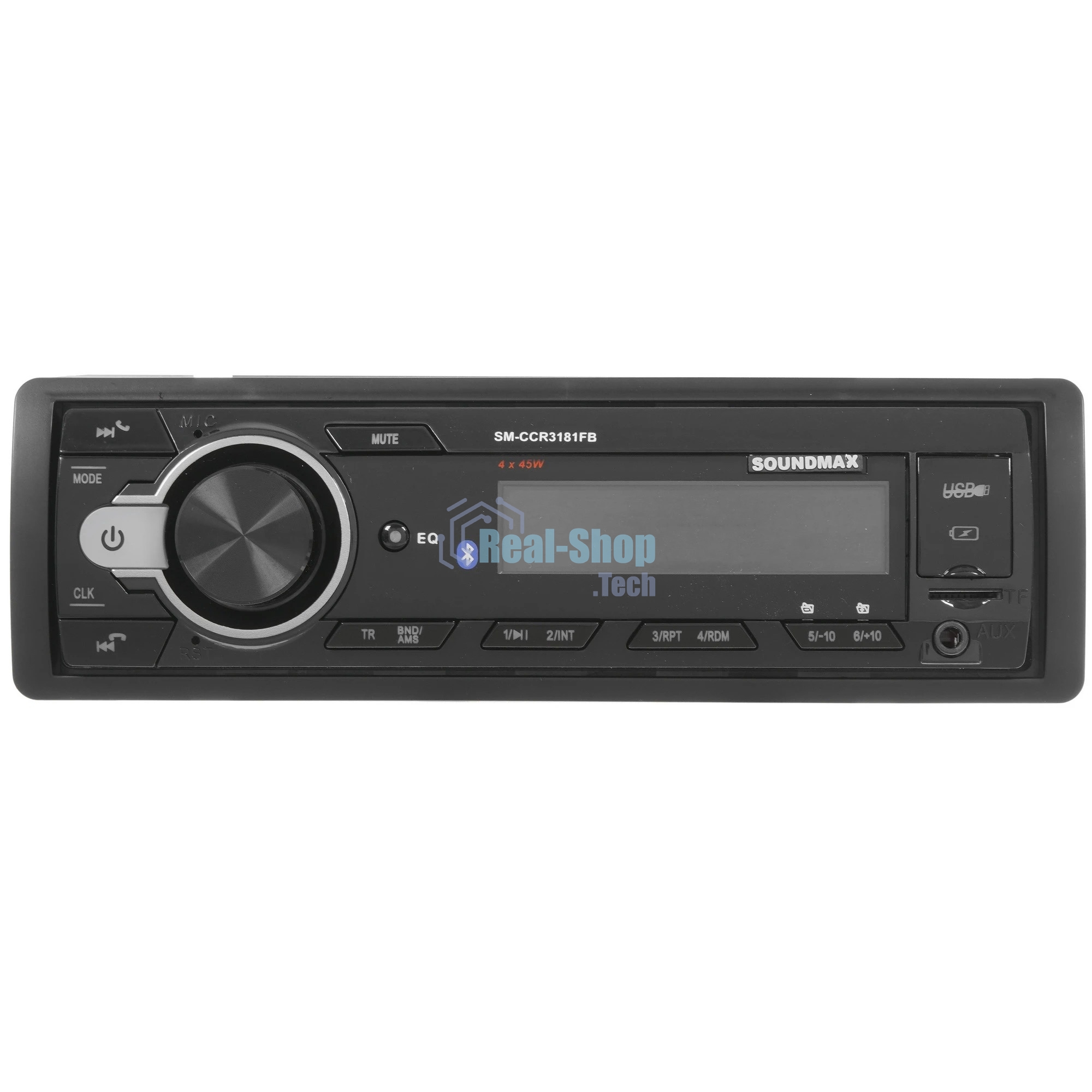 Автомагнитола Soundmax SM-CCR3181FB, 1 DIN, Bluetooth, USB Type-A, AUX
