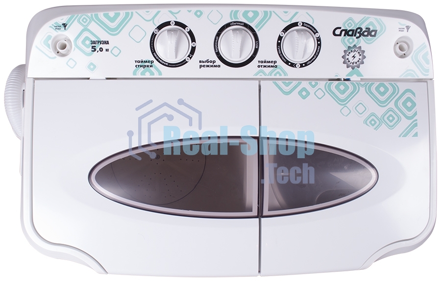 Стиральная машина Славда WS-50PЕТ белый, загрузка вертикальная 5 кг, 1350 об/мин, класс А