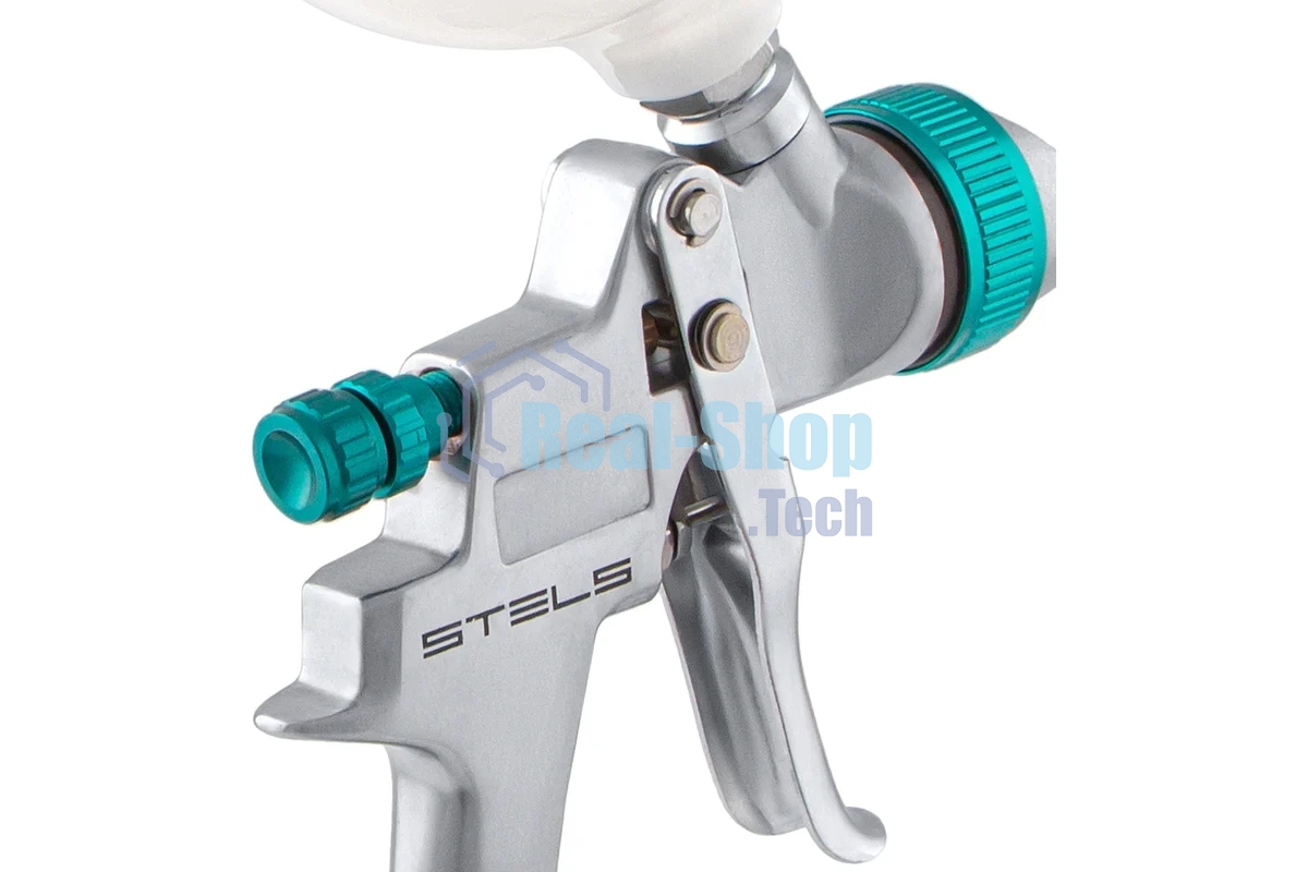 Краскопульт пневматический STELS ag 801 hvlp 57360гравитационный сопло 1.5мм и 1.8мм