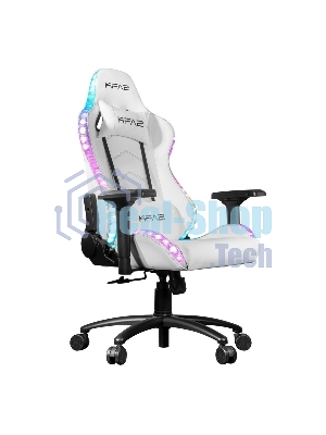 Кресло KFA2 Gaming Chair 01 RGB SE белый, экокожа, RGB-подсветка, подголовник