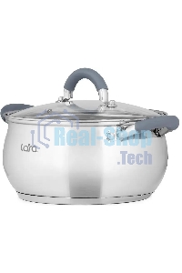 Кастрюля Lara LR02-482 BELL 20x11,5 см, 3,5 л, нержавеющая сталь 316L (хром/никель/молибден), с крышкой