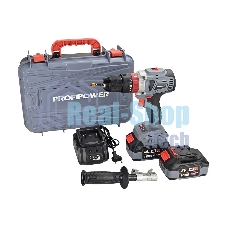 Дрель-шуруповерт аккумуляторная ударная ProfiPower MKDHP-18V (без акб,18В,80Нм, 2 скорости,магнитная бита,рукоятка,в коробке)