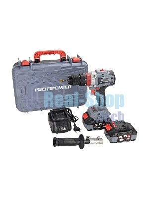 Дрель-шуруповерт аккумуляторная ударная ProfiPower MKDHP-18V (без акб,18В,80Нм, 2 скорости,магнитная бита,рукоятка,в коробке)