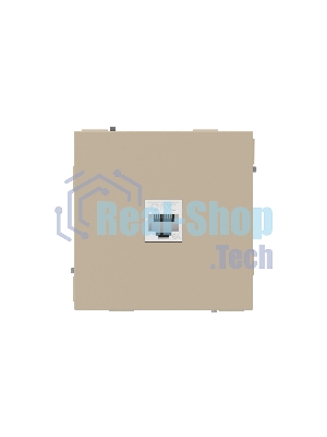 Компьютерная розетка RJ-45 без шторки, кат.6А одинарная,KANT, ванильный марципан