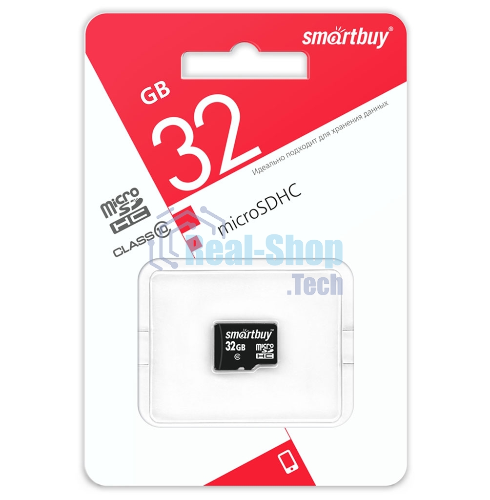 Флеш карта Micro SDHC 32Gb Smartbuy Class 10 (без адаптера) LE