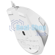 Мышь проводная A4Tech Fstyler FM45S Air белый/серебристый, 2400 dpi, USB, кнопки - 7