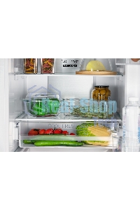 Холодильник Nordfrost RFC 390D NFGW белое матовое стекло двухкамерный 240/95л морозилка снизу