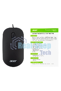 Мышь проводная Acer OMW122 черный, 1200 dpi, USB, кнопки - 3