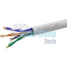 Кабель сетевой информационный Suprlan 01-0332-1, cat.5e U/UTP, 4 пары, 24AWG, PVC, внутренний, 100м, серый