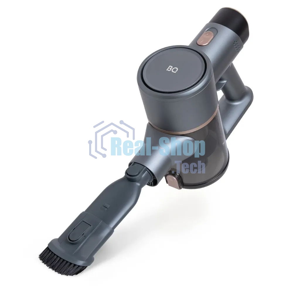 Пылесос вертикальный BQ VCA1004W серый, питание от аккумулятора, 50 Вт, уборка сухая/влажная, пылесборник 0.6 л, работа от АКБ max 35 мин.