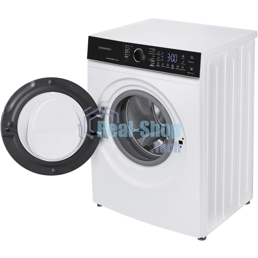 Стиральная машина c инвертором и паром Maunfeld MFWM148IWHT белый, загрузка фронтальная 8 кг, 1400 об/мин, класс: A+++