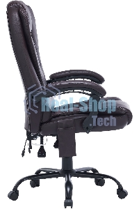 Кресло компьютерное Cactus CS-CHR-OC03M-BR темно-коричневый, эко.кожа, с подголовником