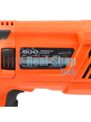 Перфоратор Patriot RH 243, SDS+, мощность 770 Вт, 2.6 Дж, 3 режима работы, макс.диаметр 24мм, глубиномер, кейс