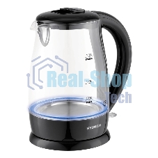 Чайник электрический Hyundai HYK-G2011 1.7л. 2200Вт черный (корпус: стекло)