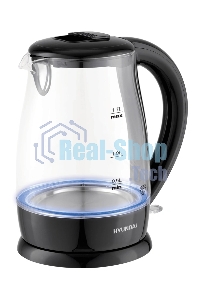 Чайник электрический Hyundai HYK-G2011 1.7л. 2200Вт черный (корпус: стекло)