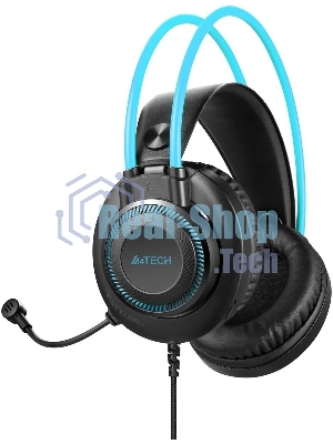 Гарнитура A4Tech Fstyler FH200i серый-синий, проводная, 3.5 мм