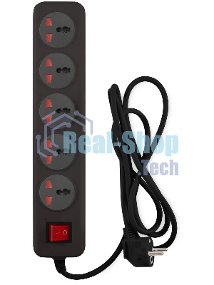 Сетевой фильтр Buro 500UNH-5-BG 5 м, 5 розеток, черный/серый, коробка