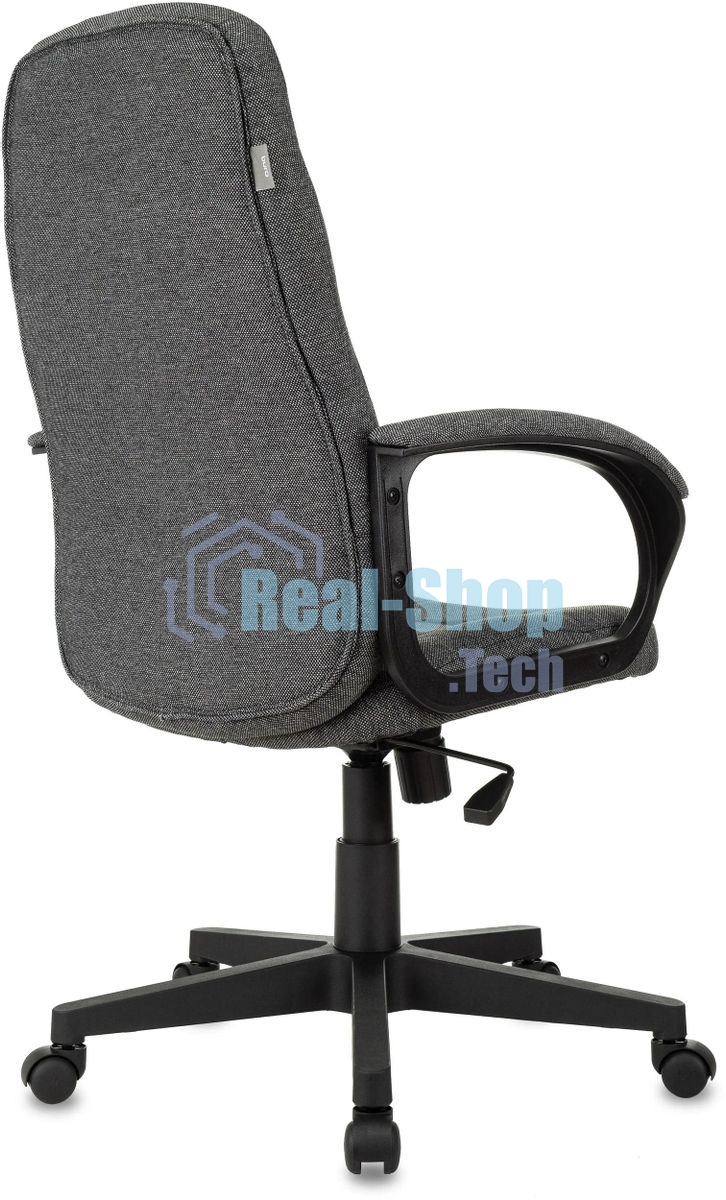 Кресло руководителя Бюрократ CH 002 Fabric 3C1 серый, крестов. пластик