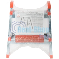 Лестница-стремянка стальная двусторонняя КУРС 2 ступени, Н=45.5 см, вес 2.7 кг