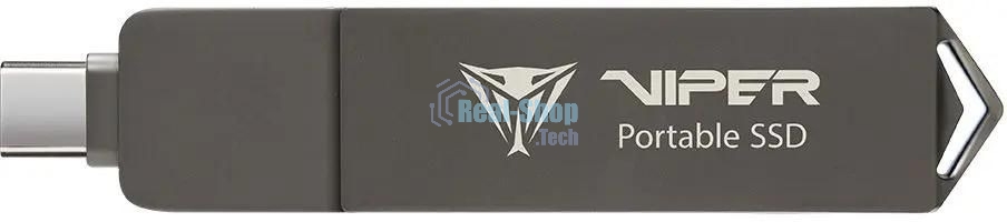 Внешний SSD Patriot Viper, 2TB, USB 3.2 Gen 2 Type-A/Type-C, R/W 1000/1000, черный