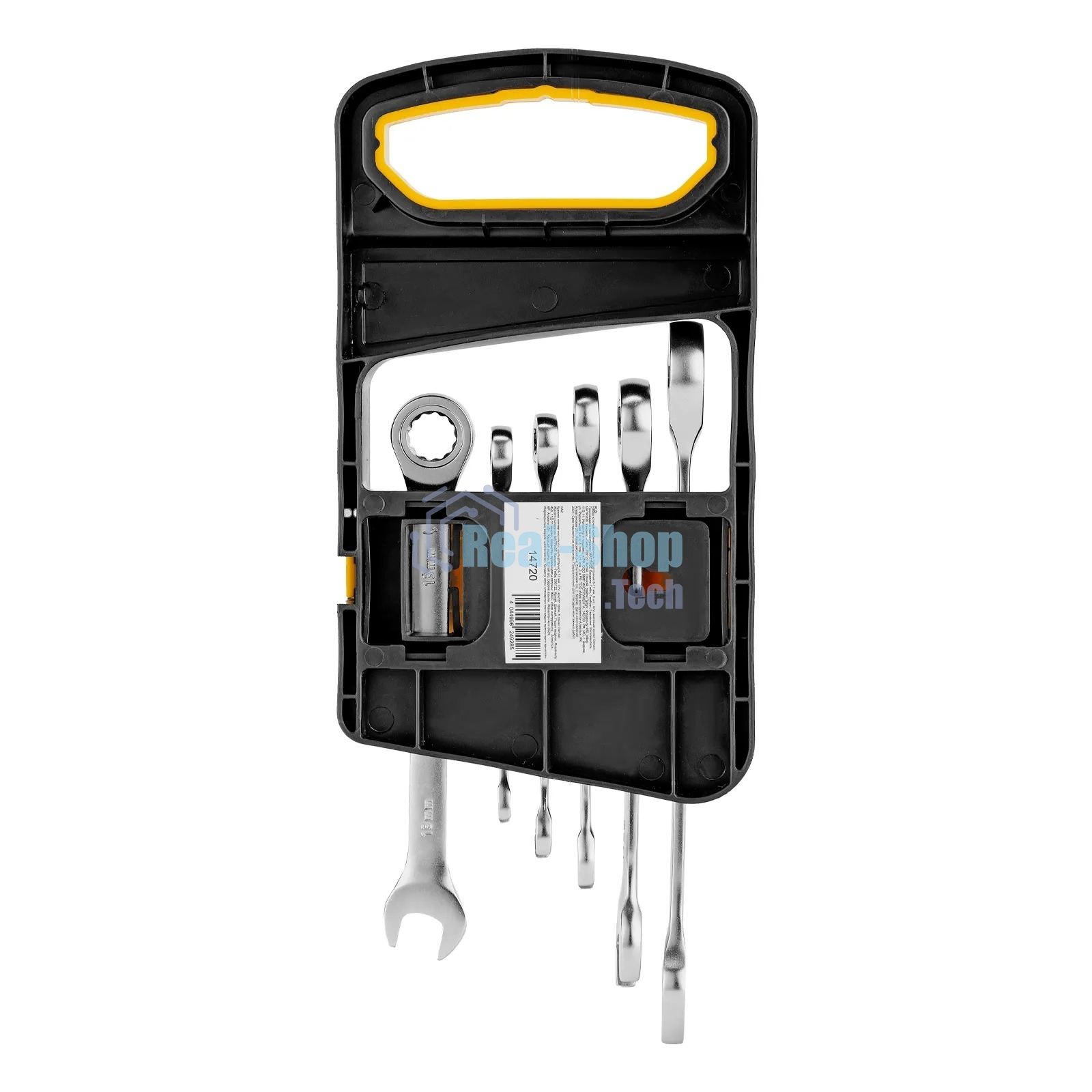 Набор ключей комбинированных трещоточных Denzel 6-17 мм, 6 шт., CrV, матовый хром 14720