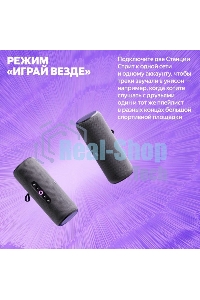 Умная колонка Яндекс Станция Стрит с Алисой, портативная, модель YNDX-00030GRY (серый)