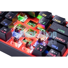 Клавиатура Redragon Fizz проводная, USB Type-A, чёрный/красный