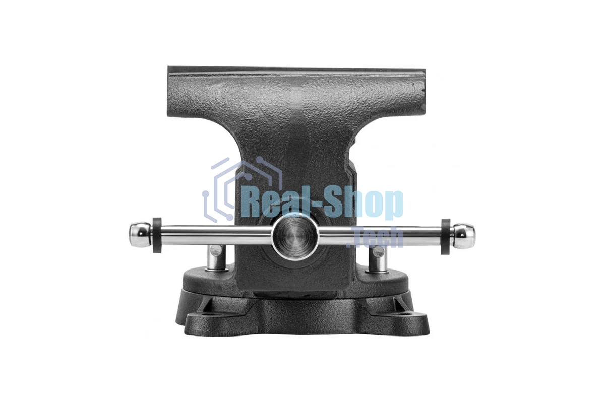 Тиски слесарные Denzel BVH-200, 200 мм, поворотные, стальная направляющая, с наковальней