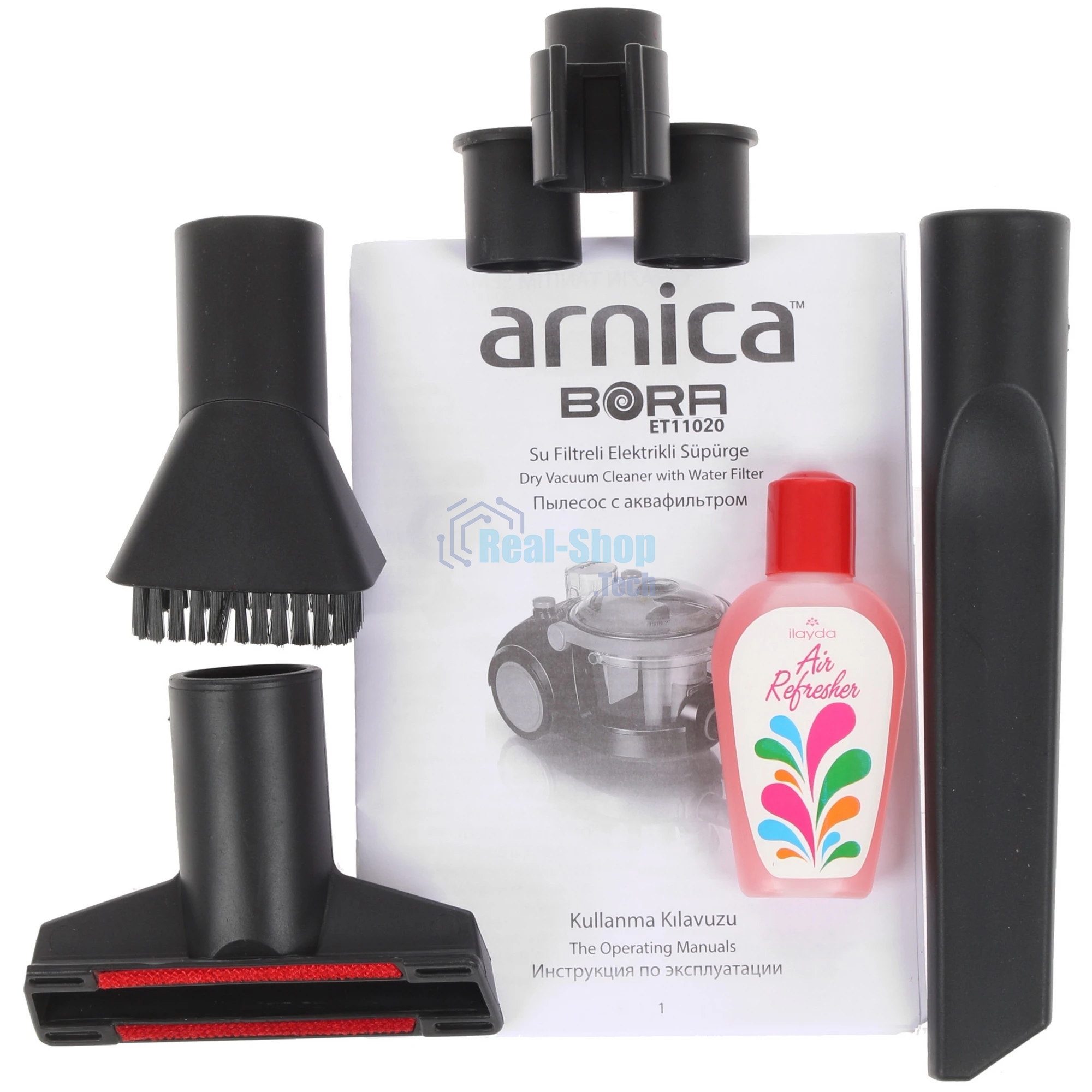 Пылесос Arnica Bora 3000 оранжевый/черный, 350/2400 Вт, уборка сухая/сбор жидкостей, пылесборник контейнер 1.2 л
