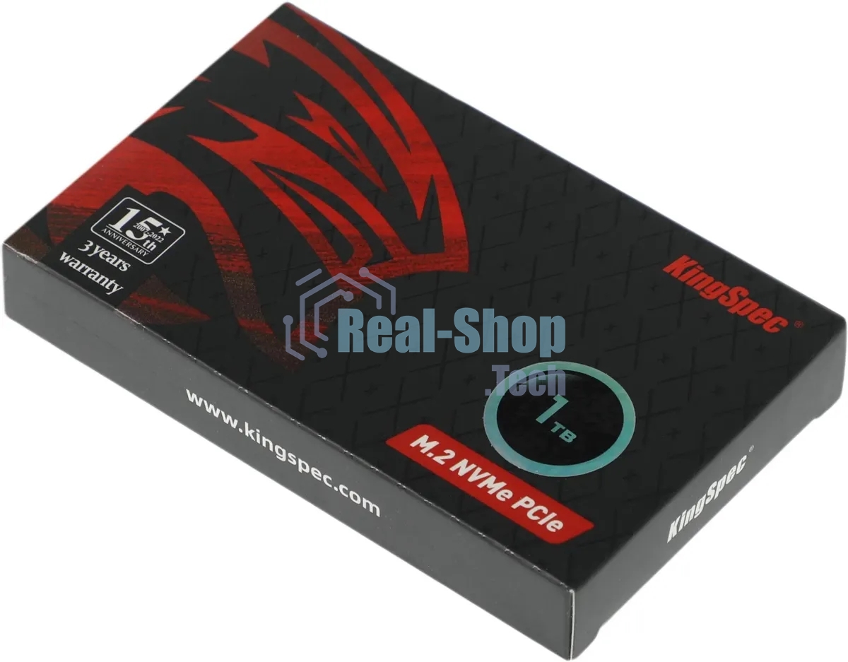 Накопитель SSD KingSpec NE-1Tb, 1Tb, PCIe 3.0 x4, M.2 2280, NVMe, R/W 2400/1900