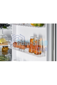 Холодильник Nordfrost RFC 390D NFGW белое матовое стекло двухкамерный 240/95л морозилка снизу