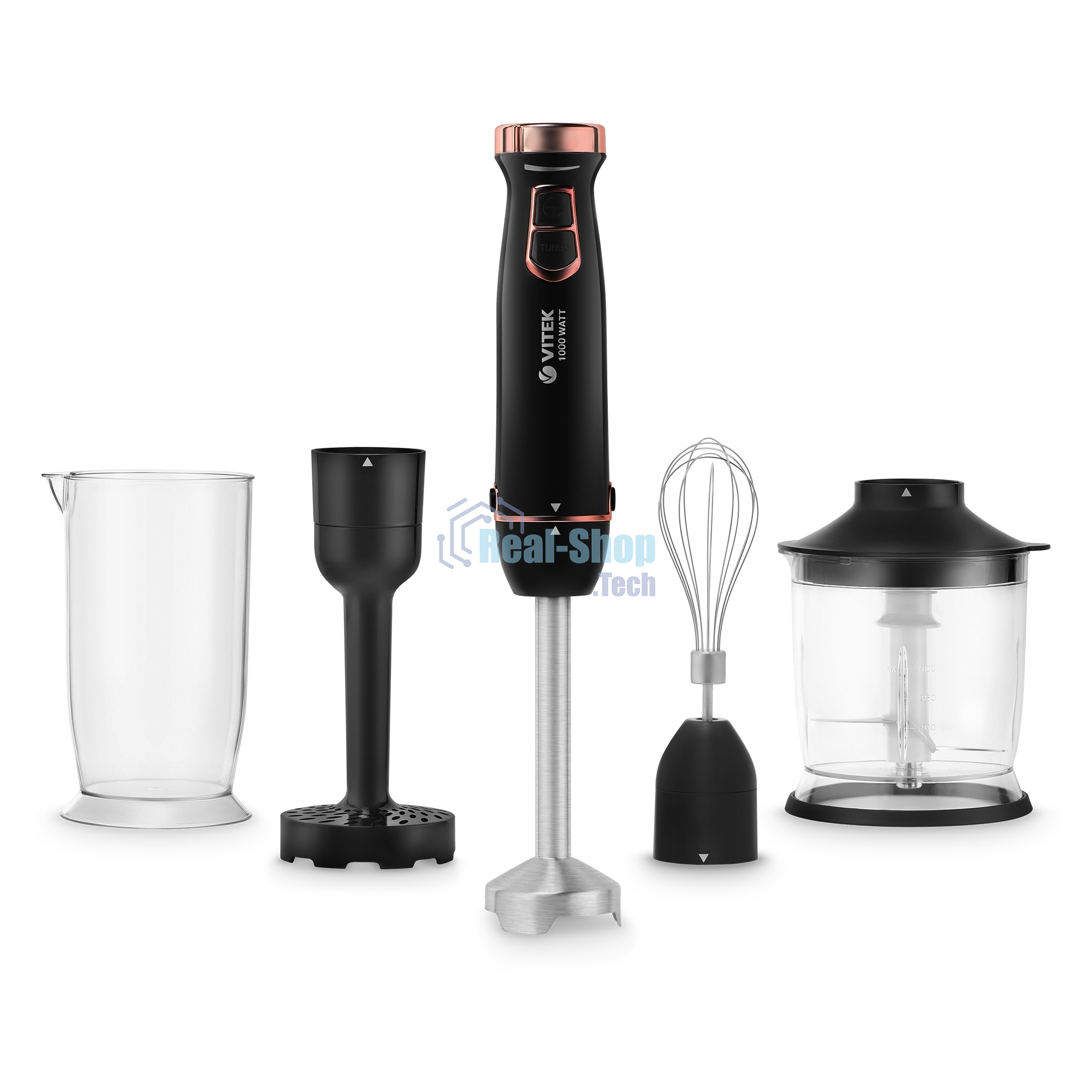 Блендер Vitek VT-3402 (MC) черный/розовое золото