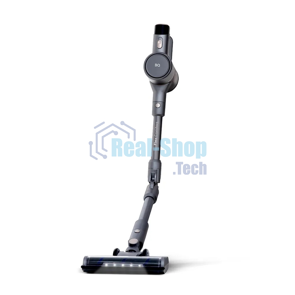 Пылесос вертикальный BQ VCA1004W серый, питание от аккумулятора, 50 Вт, уборка сухая/влажная, пылесборник 0.6 л, работа от АКБ max 35 мин.
