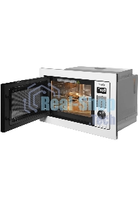 Микроволновая печь встраиваемая Domfy DM2540BW WG белый, 25 л, 900 Вт, переключатели - кнопки/поворотный мехинизм