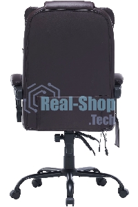 Кресло компьютерное Cactus CS-CHR-OC03M-BR темно-коричневый, эко.кожа, с подголовником